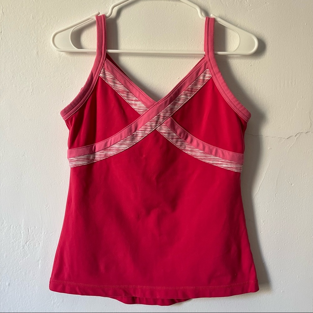 Lululemon Pink Criss Cross Tank Top